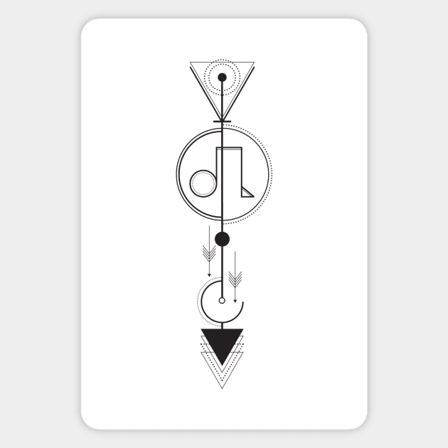 Leo Arrow - Geometric Astrology Magnet by alcateiaart